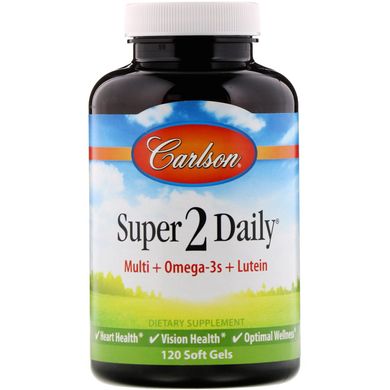 Вітаміни та мінерали Carlson Labs (Super 2 Daily) 120 капсул