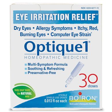 Optique1, средство от раздражения глаз, Boiron, 30 доз, 4,5 мл каждая купить в Киеве и Украине