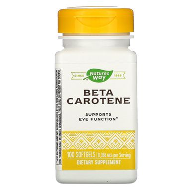 Бета Каротин - Витамин А Nature's Way (Beta Carotene) 25000 МЕ 100 капсул купить в Киеве и Украине