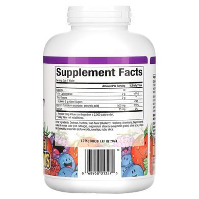 Vitamin C Chewable Blueberry Raspberry Natural Factors 500 mg 180 gummies