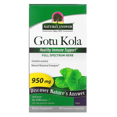 Готу кола Nature's Answer (Gotu Kola) 475 мг 90 капсул
