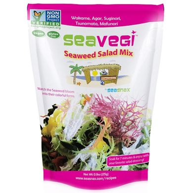 SeaVegi, салатна суміш з морських водоростей, SeaSnax, 0,9 унції (25 г)