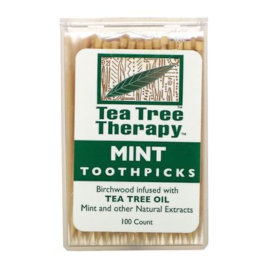 Зубочистки Tea Tree TherapyToothpicks, мятные, примерно, Tea Tree Therapy, 100 штук купить в Киеве и Украине