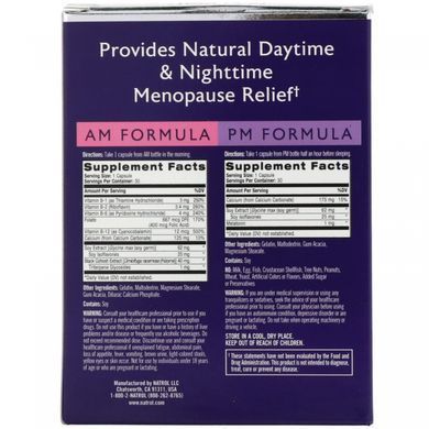 Вітаміни під час менопаузи повний комплекс Natrol (Complete Balance for Menopause) 2 пляшечки по 30 капсул