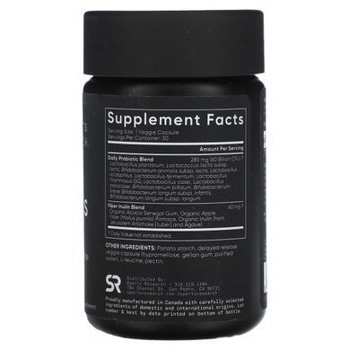 Пробіотики з уповільненим вивільненням Sports Research (Daily Probiotics) 60 млрд. КУО 30 вегетаріанських капсул