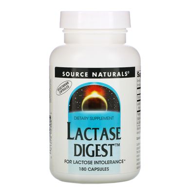 Лактаза Source Naturals (Lactase Digest) 10 мг 180 капсул