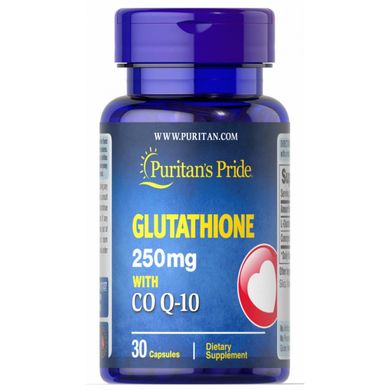Глутатіон з CoQ10, Glutathione with CoQ10, Puritan's Pride, 30 капсул