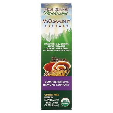17 сортів грибів, комплексна підтримка імунітету, MyCommunity Extract, Fungi Perfecti, 30 мл