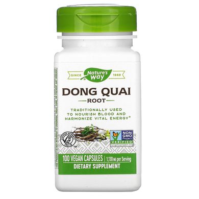 Дягель лікарський (Dong Quai), Nature's Way, корінь, 565 мг, 100 вегетаріанських капсул