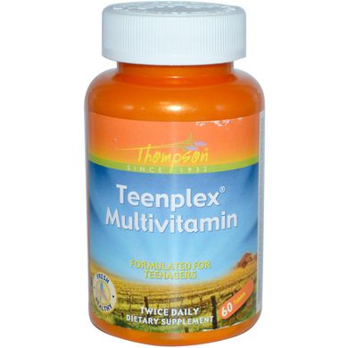 Мультивитамины для подростков Thompson (Teenplex Multivitamin) 60 таблеток купить в Киеве и Украине