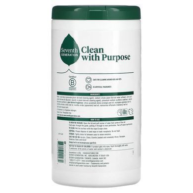 Seventh Generation, Multi-Surface Wipes, Garden Mint , 70 Wipes купить в Киеве и Украине