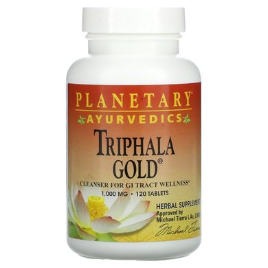 Трифала аюрведична золотиста Planetary Herbals (Triphala Gold) 1000 мг 120 таблеток