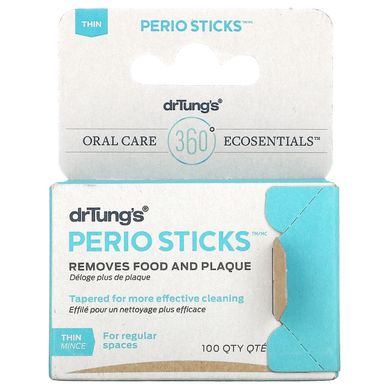 Perio Sticks, палочки для удаления налета, тонкие, Dr. Tung's, 80 шт купить в Киеве и Украине