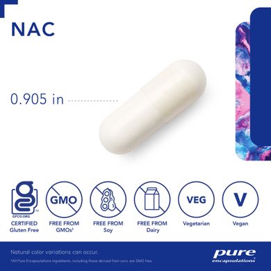 Ацетилцистеин Pure Encapsulations (NAC N-Acetyl-l-Cysteine) 900 мг 240 капсул купить в Киеве и Украине
