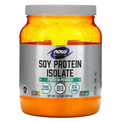 Ізолят соєвого білка натуральний смак Now Foods (Soy Protein Powder) 544 г