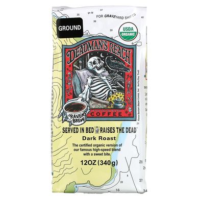 Ravens Brew Coffee, Кава Deadman's Reach, органічна, мелена, темної обсмажування, 12 унцій (340 г)