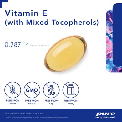 Витамин E со смешанными токоферолами Pure Encapsulations (Vitamin E With Mixed Tocopherols) 180 капсул купить в Киеве и Украине