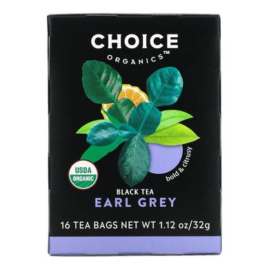 Чорний чай Earl Grey органік Choice Organic Teas (Earl Grey) 16 шт. 32 г