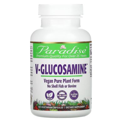 V-глюкозамін Paradise Herbs (V-Glucosamine) 750 мг 120 капсул