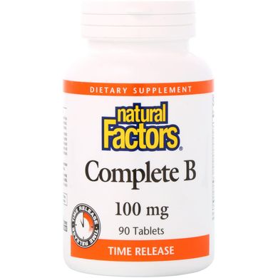 Вітаміни «Всі B», Natural Factors, 100 мг, 90 таблеток