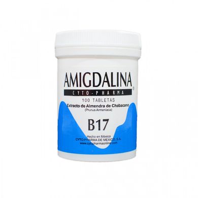Вітамін В-17, Амігдалін, Vitamin B17, Cyto Pharma, 500 мг, 100 таблеток