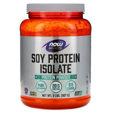 Ізолят соєвого протеїну натуральний смак Now Foods (Soy Protein Isolate Natural Flavor) 907 г