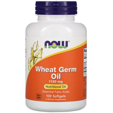 Олія паростків пшениці Now Foods (Wheat Germ Oil) 1130 мг 100 м'яких капсул