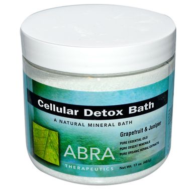 Ванна для детоксикації клітин, грейпфрут і ялівець, Abra Therapeutics, 17 унцій (482 г)