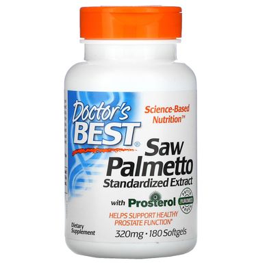 Со Пальметто екстракт Doctor's Best (Saw Palmetto) 320 мг 180 капсул