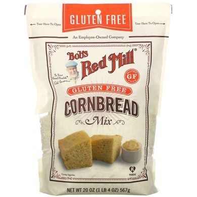 Bob's Red Mill, Суміш кукурудзяного хліба, без глютену, 20 унцій (567 г)