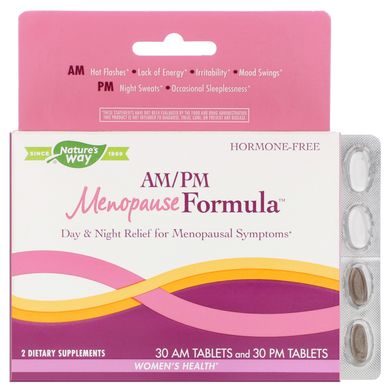 AM / PM Формула менопаузи, Формула для жінок, Enzymatic Therapy, 60 таблеток