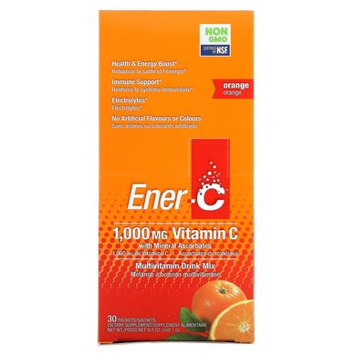 Витаминный напиток для повышения иммунитета Ener-C (Vitamin C) 30 пакетиков со вкусом апельсина купить в Киеве и Украине