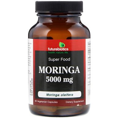 Морінга, Moringa, FutureBiotics, 5000 мг, 60 вегетаріанських капсул