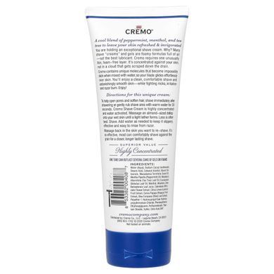 Cremo, Concentrated shaving cream, refreshing mint, 6 fluid ounces (177 ml)