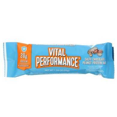 Vital Proteins, Протеїновий батончик Vital Performance, протеїн із солоного шоколаду та арахісу, 12 батончиків, по 1,94 унції (55 г) кожен