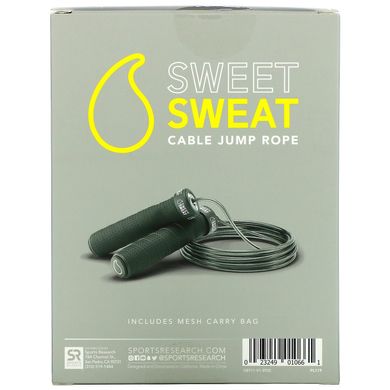 Sports Research, Тросова скакалка Sweet Sweat, чорна, 10 футів, 1 скакалка
