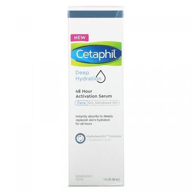 Cetaphil, 48-годинна сироватка, що активує, глибоке зволоження, 1 рідка унція (30 мл)
