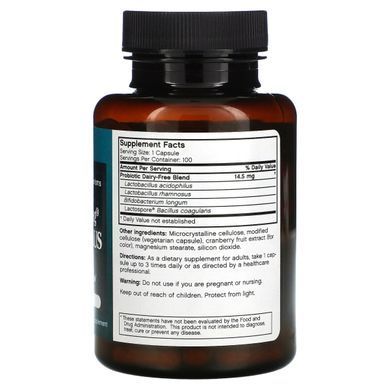 Probiotic with live acidophilus bacteria FutureBiotics (Live Acidophilus) 100 vegetable capsules