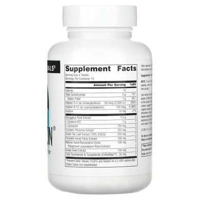 Защита теломеров ДНК, Теломерон, Telomeron, Source Naturals, 60 таблеток купить в Киеве и Украине