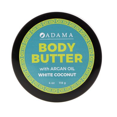 Масло для тіла з екстрактом Аргана Zion Health (Body Butter with Argan Oil White Coconut) 118 г білий кокос
