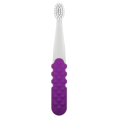 Зубна щітка для дітей, 3 роки +, надм`яка, сіро-фіолетовий, Totz Plus Brush, 3 Years +, Extra Soft, Gray Purple, RADIUS, 1 зубна щітка