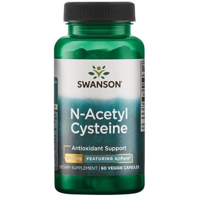 N-ацетил цистеїн, N-Acetyl Cysteine, Swanson, 600 мг 60 капсул