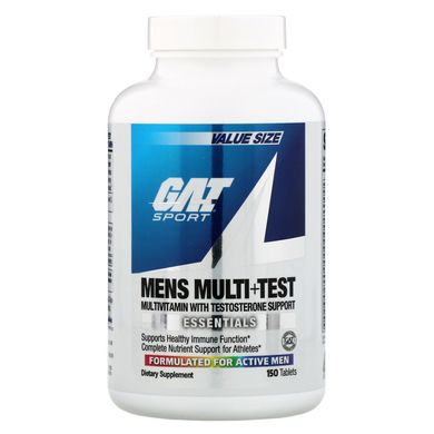 Мультивітаміни для чоловіків з підтримкою тестостерону GAT (Mens Multi + Test) 150 таблеток