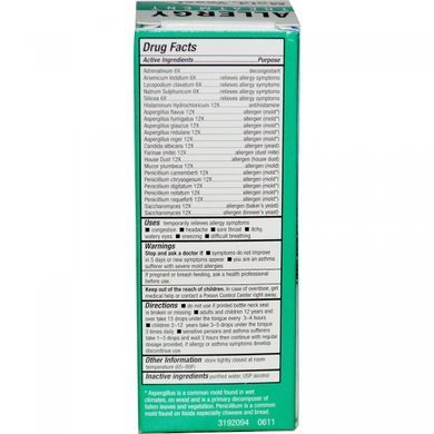 treatment of allergies, mold, yeast, and dust, 1 liquid ounce (30 ml)