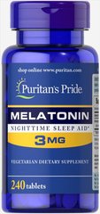 Мелатонін Puritan's Pride (Melatonin) 3 мг 240 таблеток