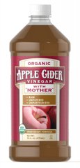 Органічний яблучний оцет з мамою, Organic Apple Cider Vinegar with Mother, Puritan's Pride, 473 мл