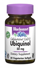Клеточно-активный CoQ10 Убихинол Bluebonnet Nutrition (Ubiquinol) 50 мг 30 капсул купить в Киеве и Украине