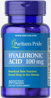 Гіалуронова кислота Puritan's Pride (Hyaluronic Acid) 100 мг 30 капсул