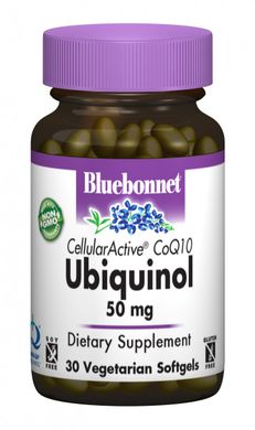 Клеточно-активный CoQ10 Убихинол Bluebonnet Nutrition (Ubiquinol) 50 мг 30 капсул купить в Киеве и Украине