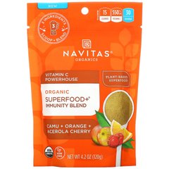 Navitas Organics, Смесь органических суперпродуктов + иммунитета, мощный витамин C, 4,2 унции (120 г) купить в Киеве и Украине